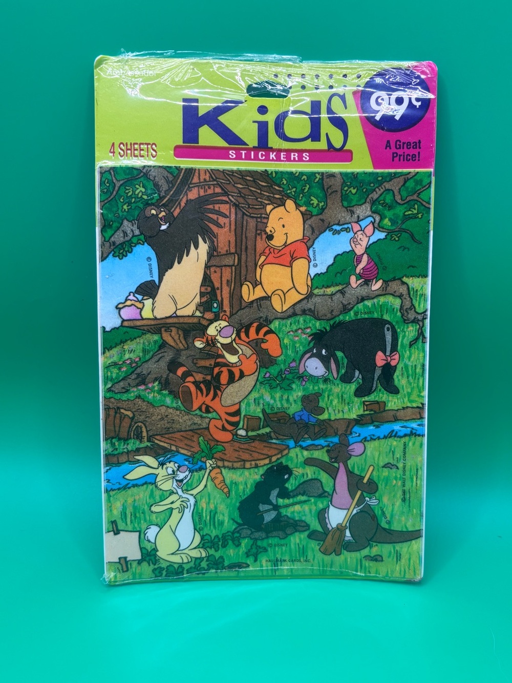 Vintage 90s Disney Winnie the Pooh Kids Stickers 4 Sheets SEALED